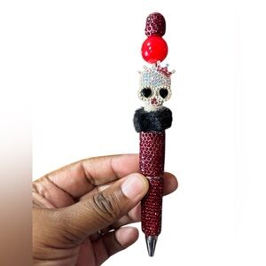 Sparkly Handmade Red Skull